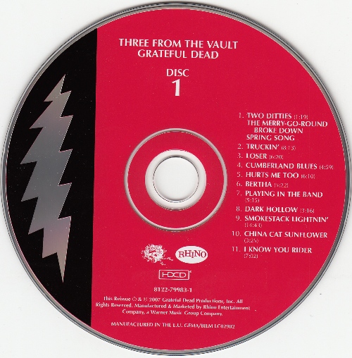 Grateful Dead - Three From The Vault 2CD 