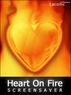 Heart On Fire Screensaver