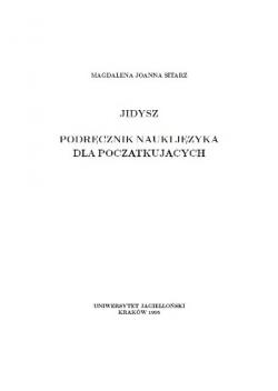 Jidysz. Podrecznik nauki jezyka dla poczatkujacych